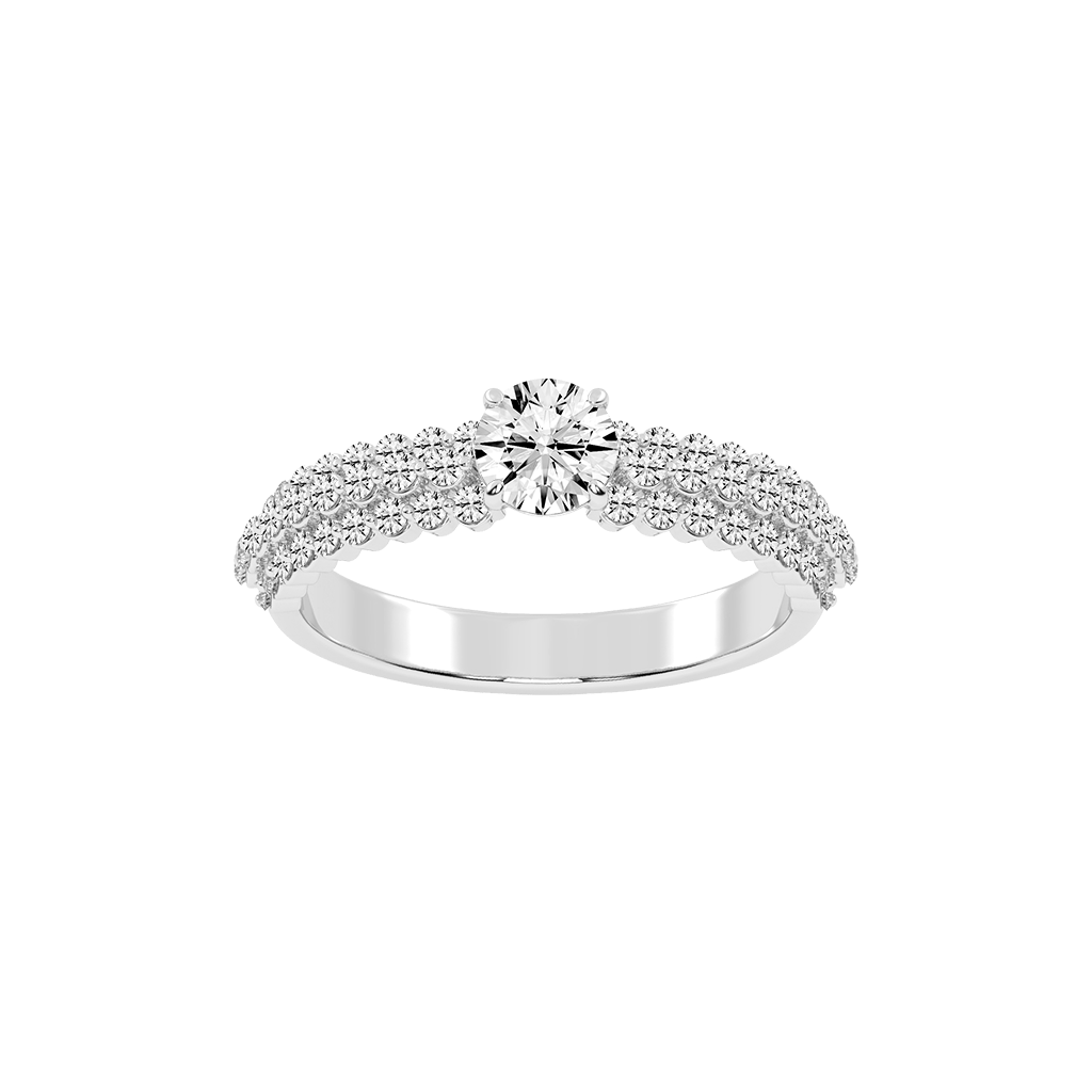 Embellished Round Engagement Ring