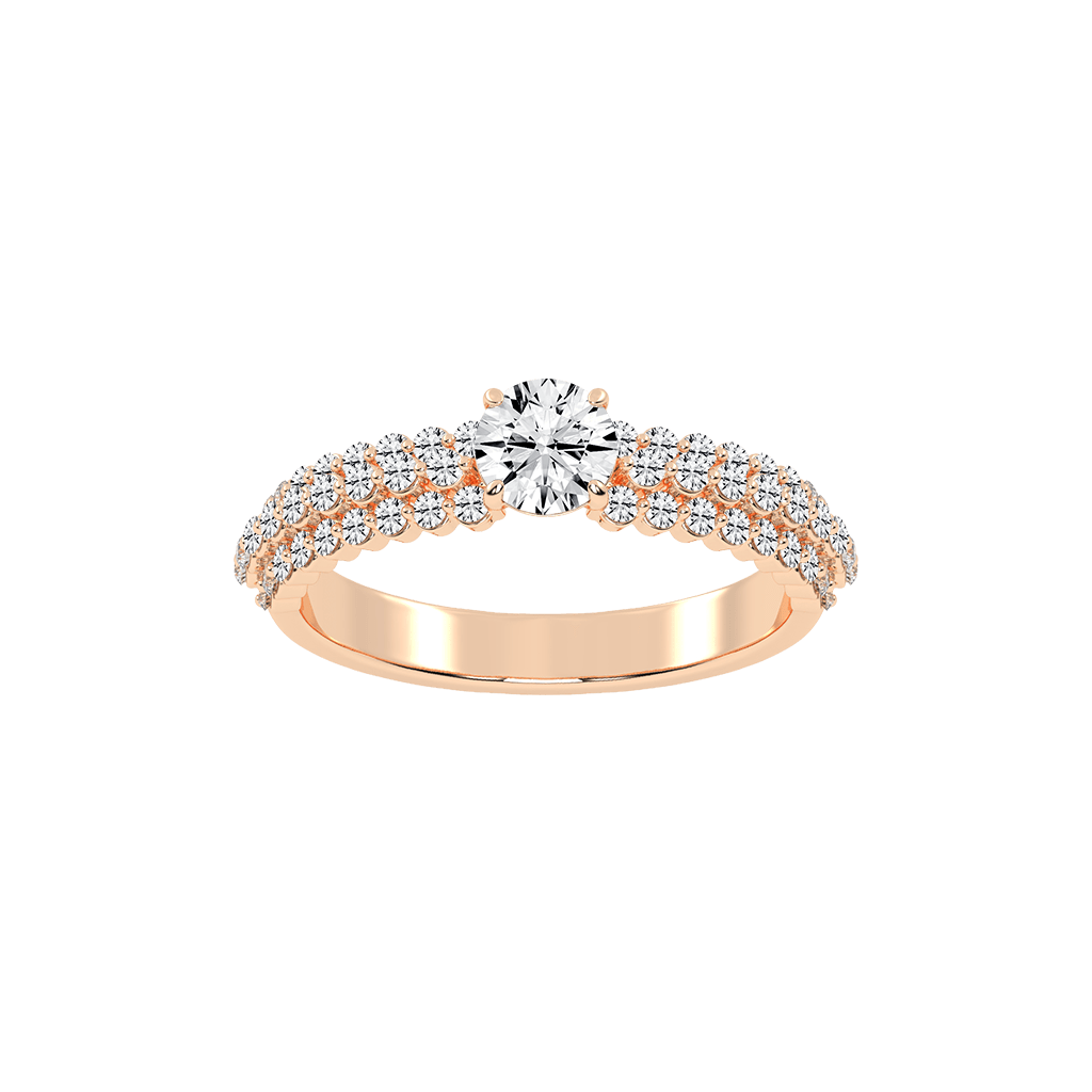 Embellished Round Engagement Ring