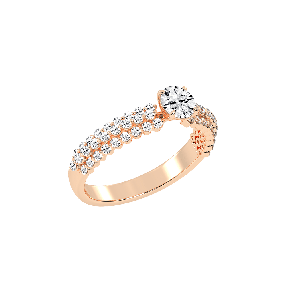 Embellished Round Engagement Ring
