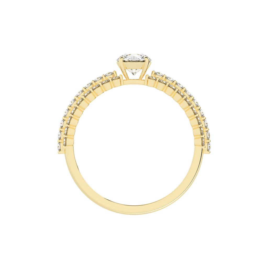 Embellished Round Engagement Ring