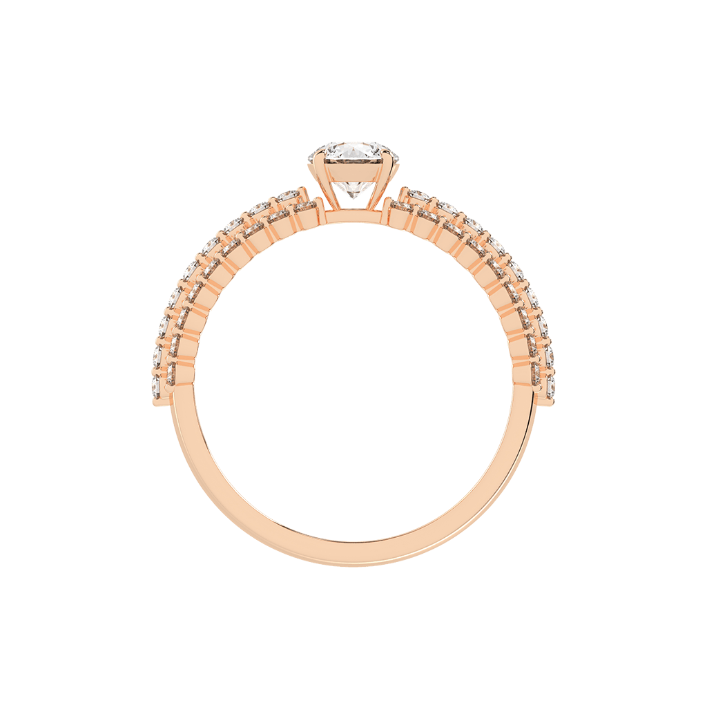 Embellished Round Engagement Ring