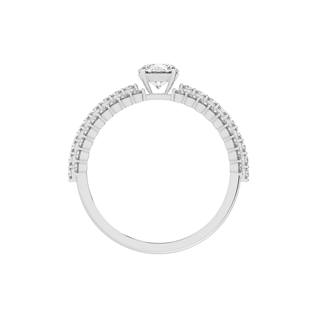 Embellished Round Engagement Ring