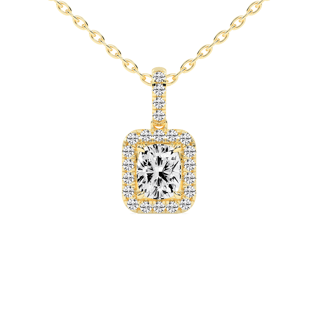 Cushion Halo Necklace