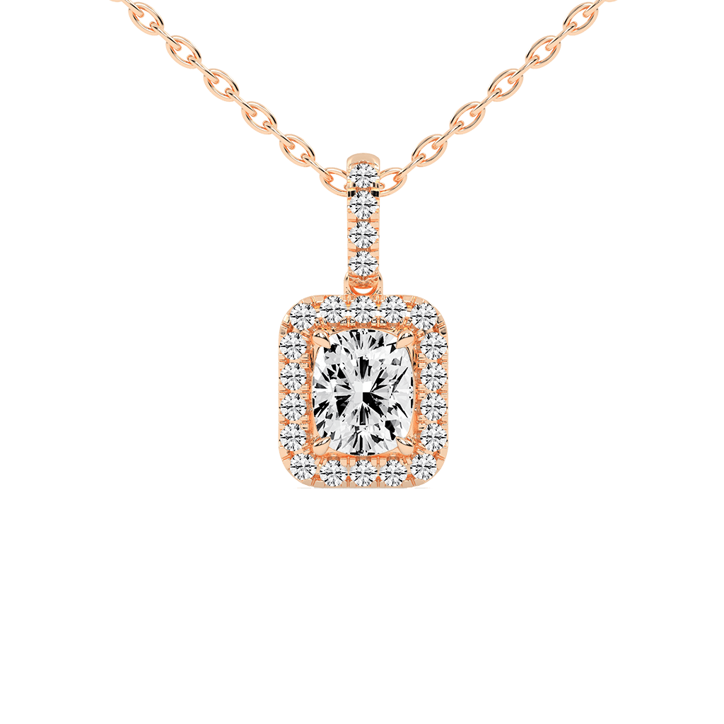 Cushion Halo Necklace