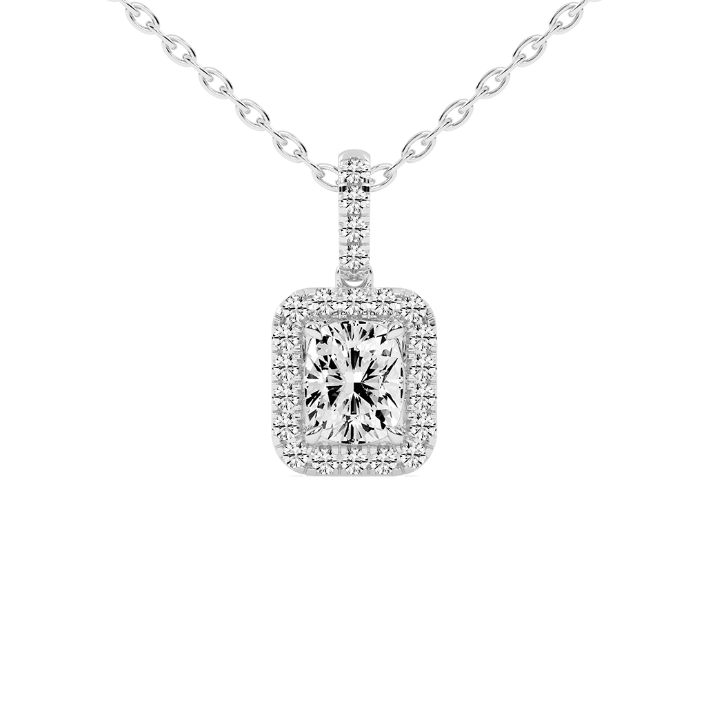 Cushion Halo Necklace