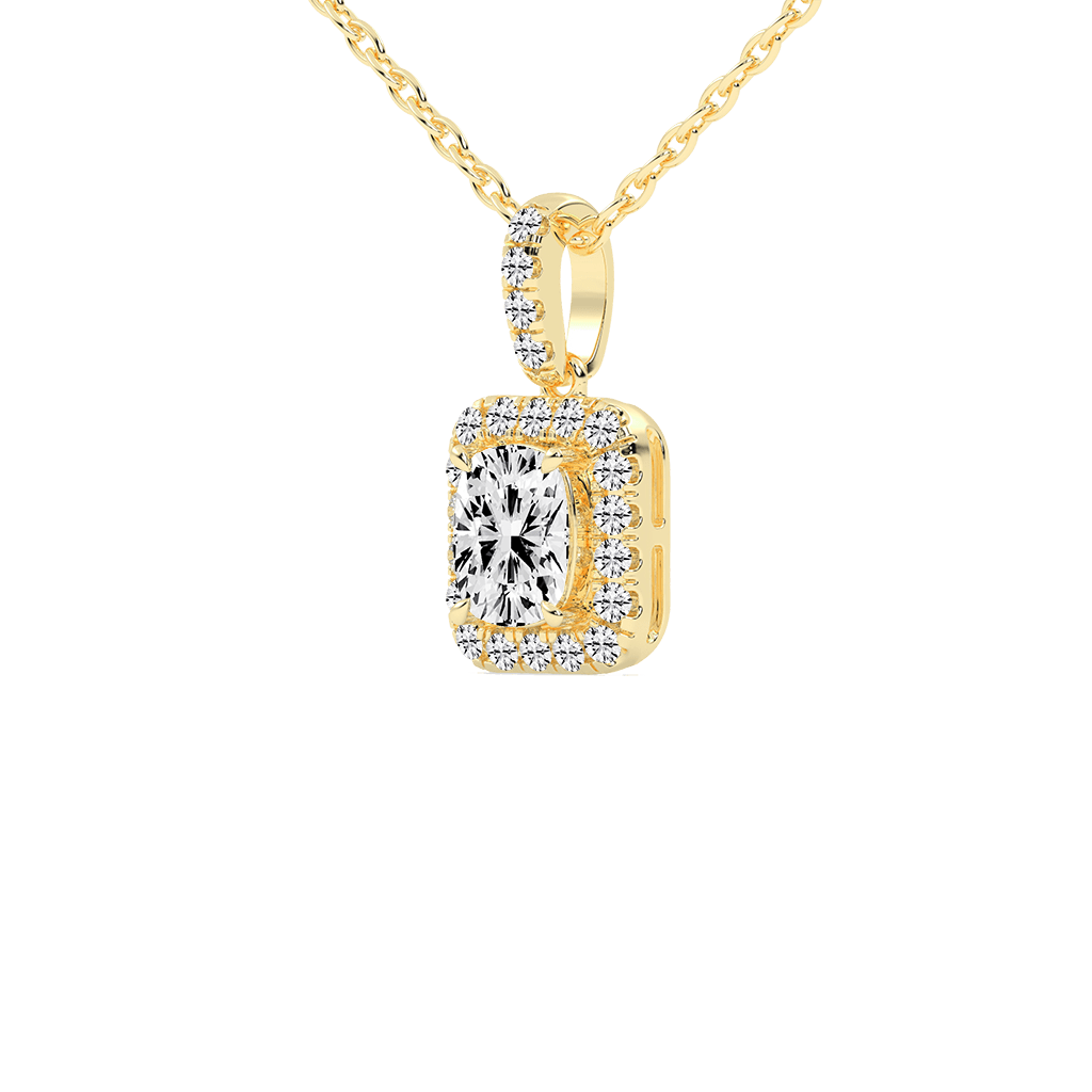 Cushion Halo Necklace