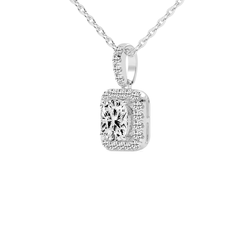 Cushion Halo Necklace