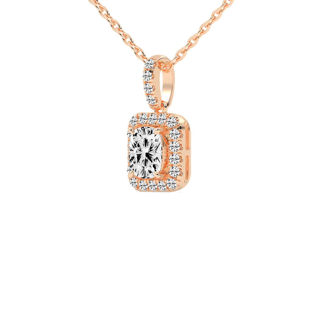 Cushion Halo Necklace