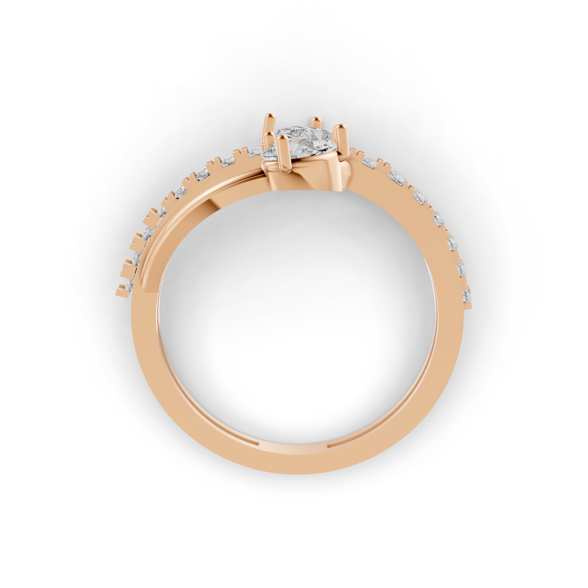 Pear Bypass Fashion Ring