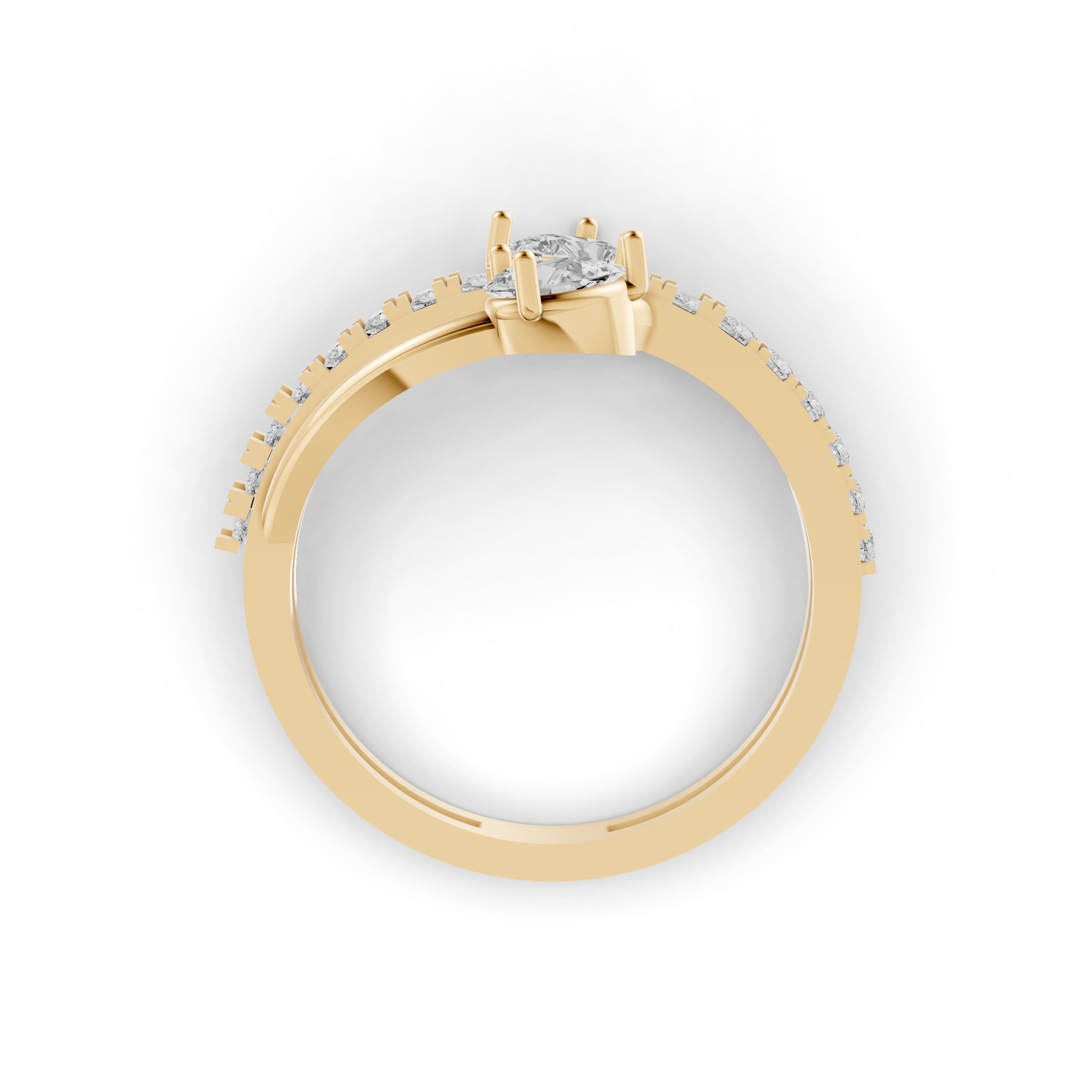 Pear Bypass Fashion Ring