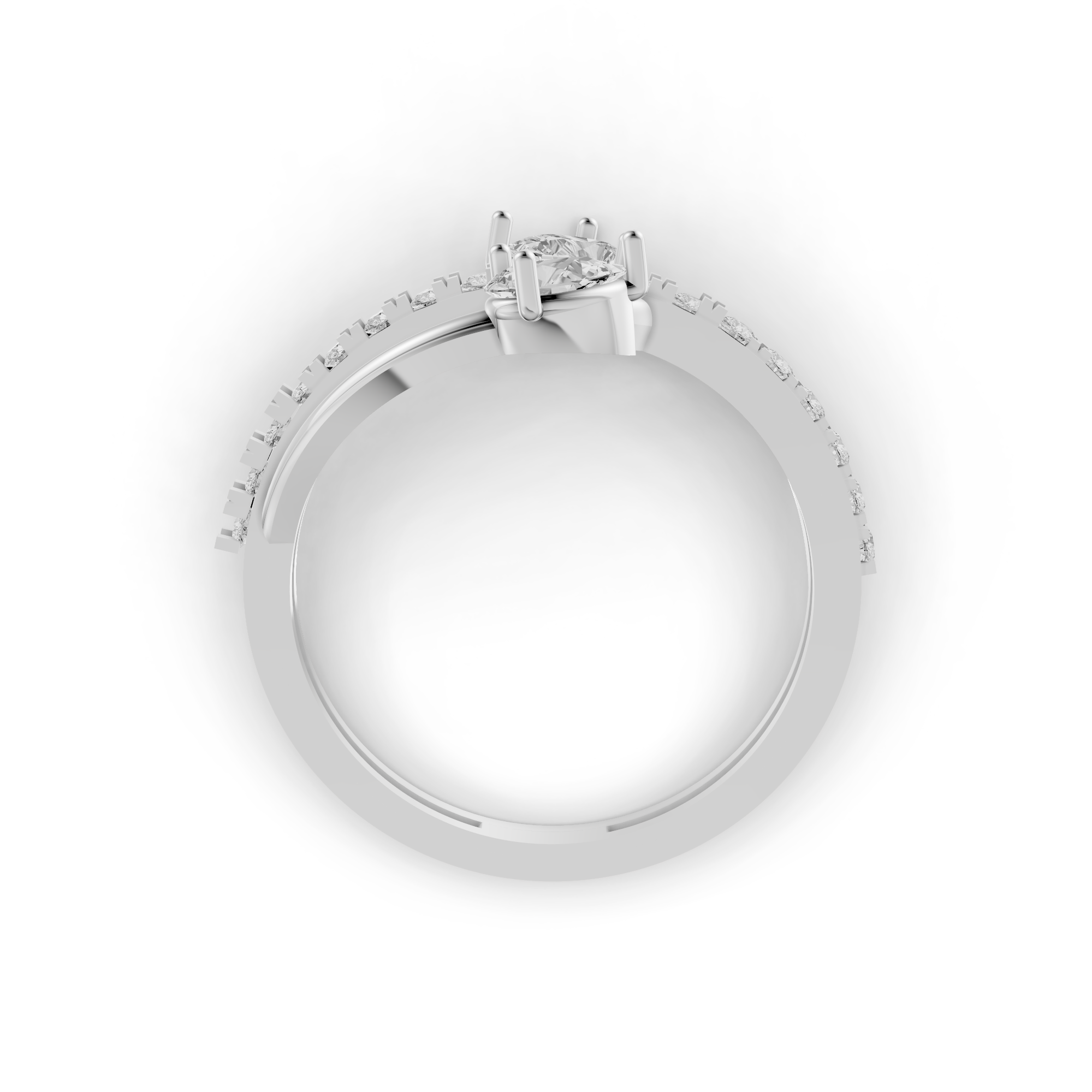 Pear Bypass Fashion Ring