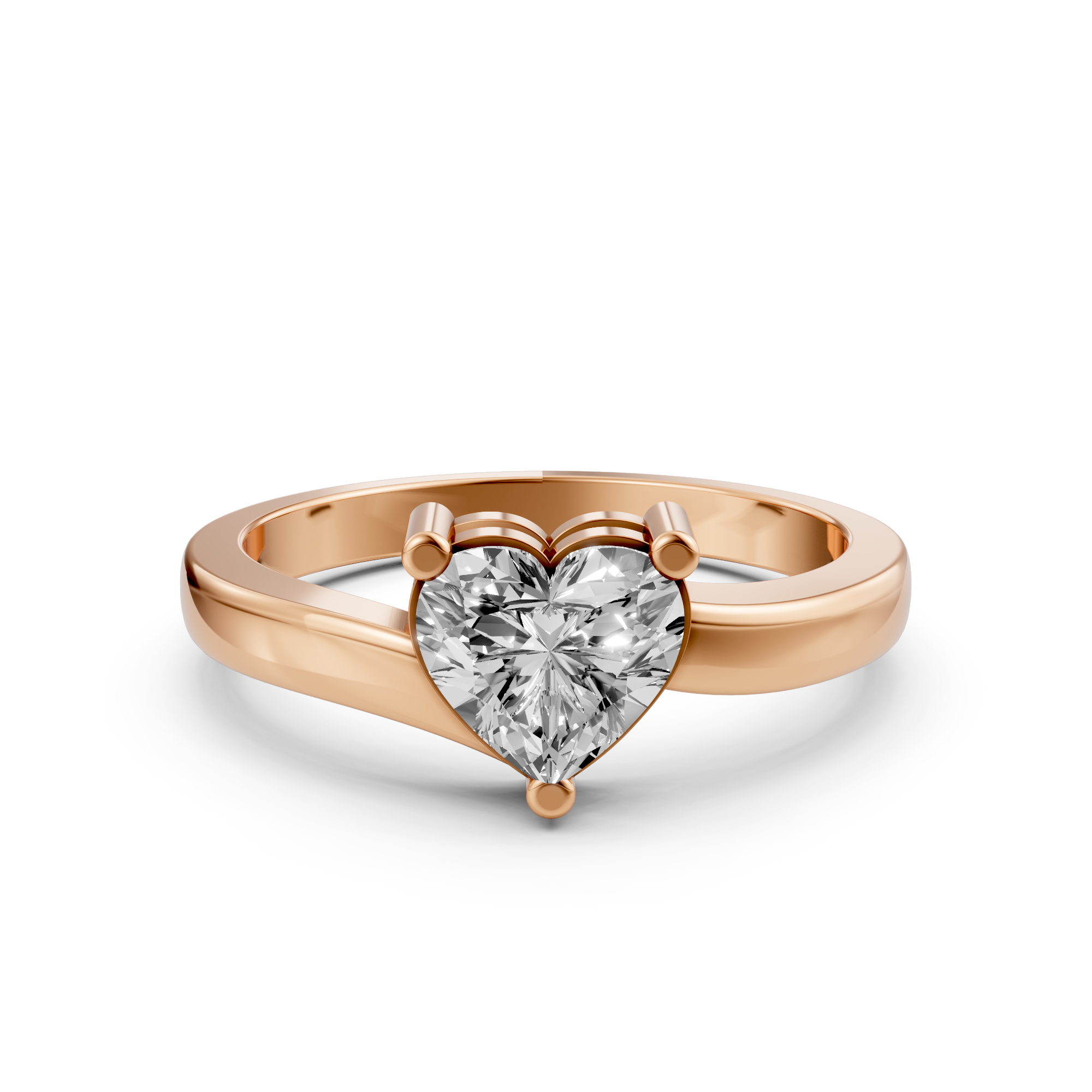Swerve Heart Engagement Ring 0.9 CT