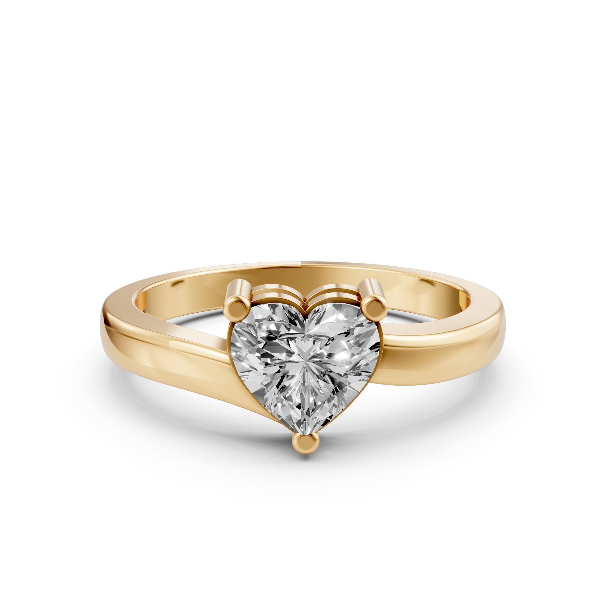 Swerve Heart Engagement Ring 0.9 CT