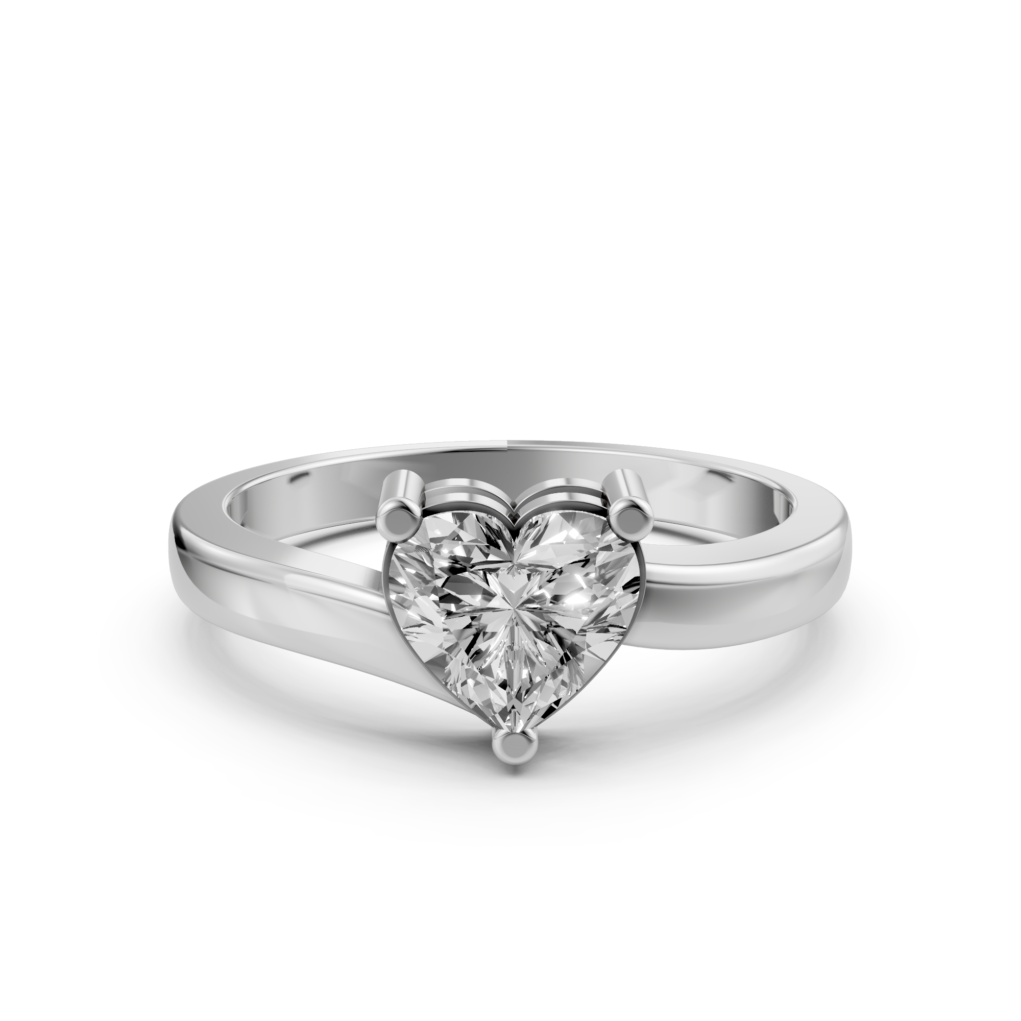 Swerve Heart Engagement Ring 0.9 CT