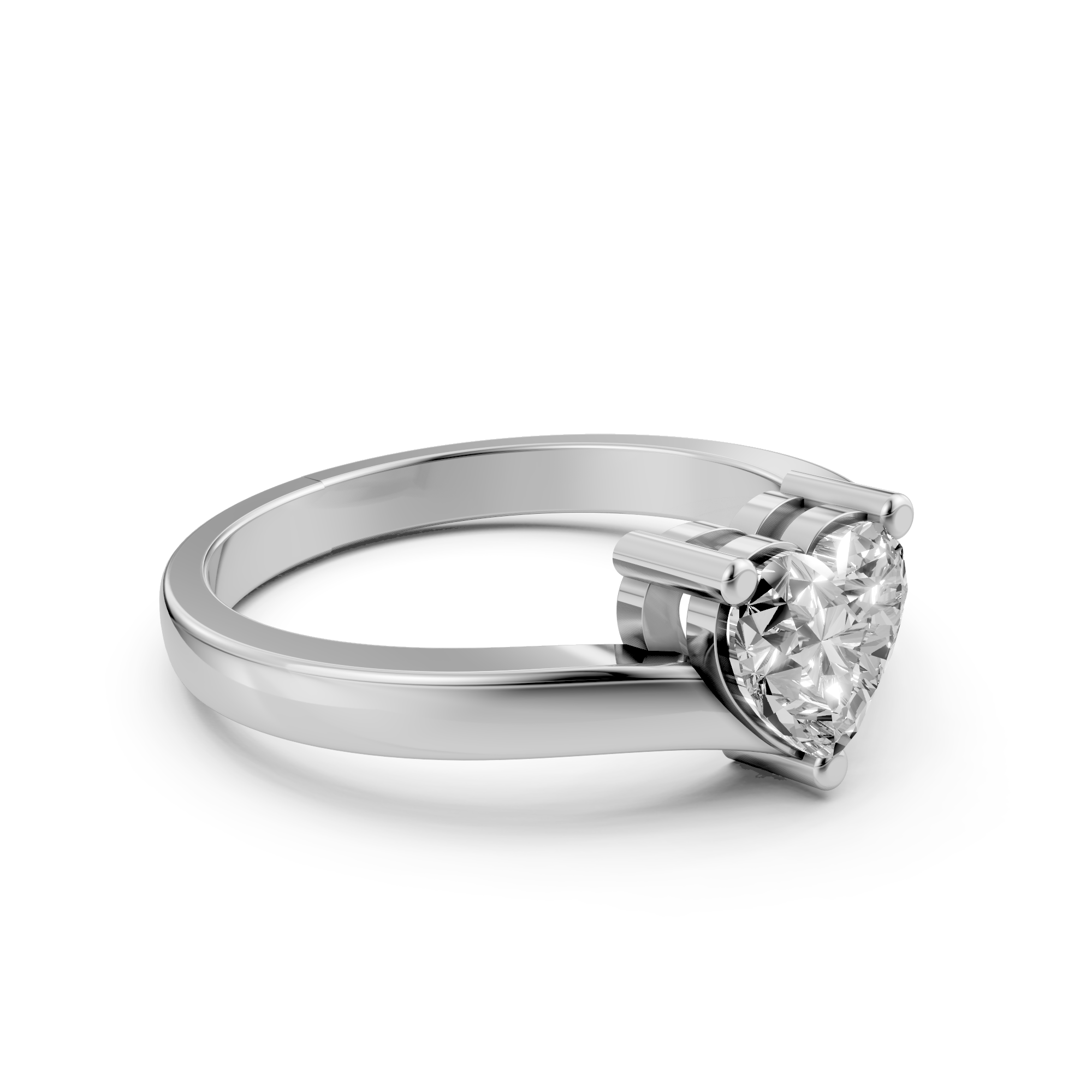 Swerve Heart Engagement Ring 0.9 CT