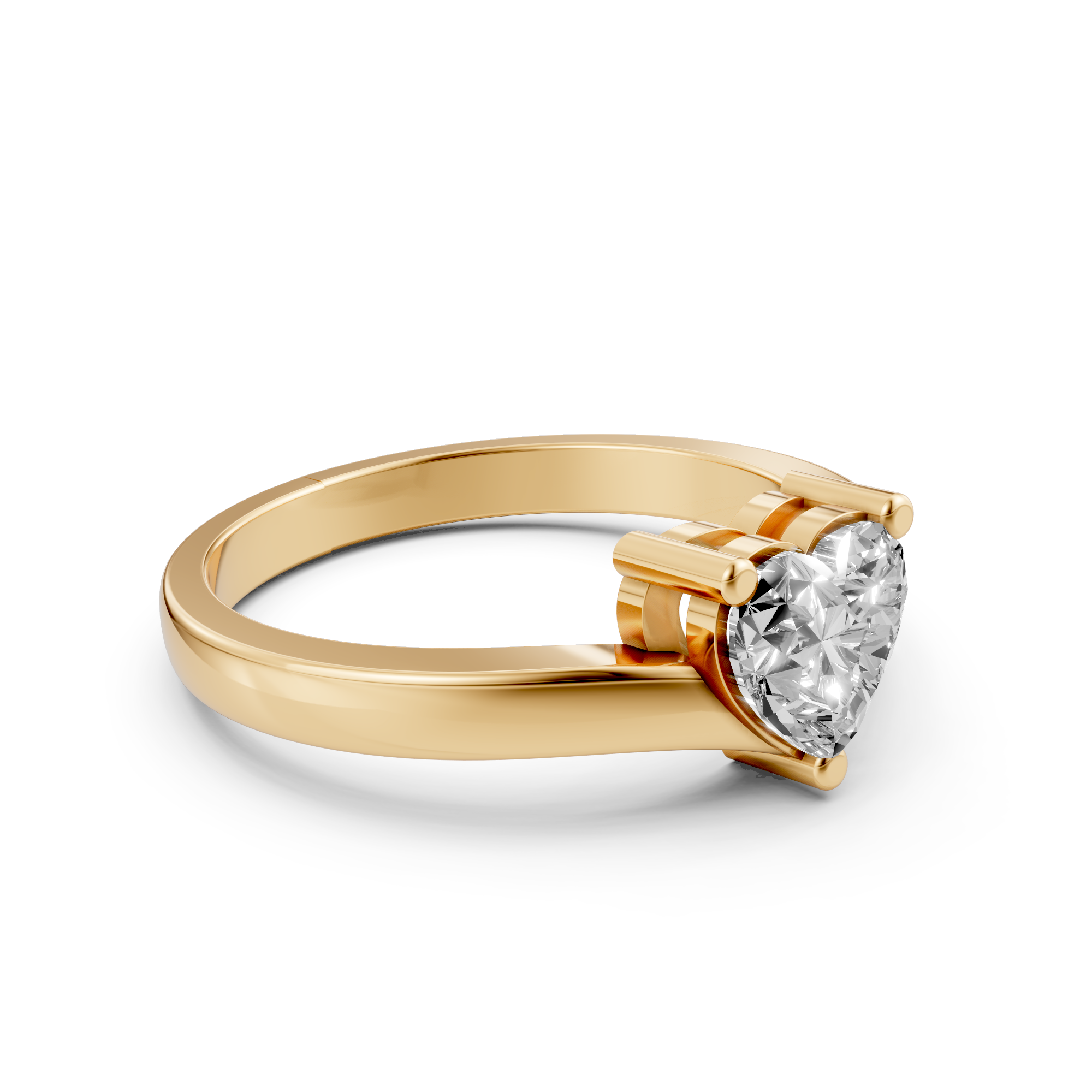 Swerve Heart Engagement Ring 0.9 CT