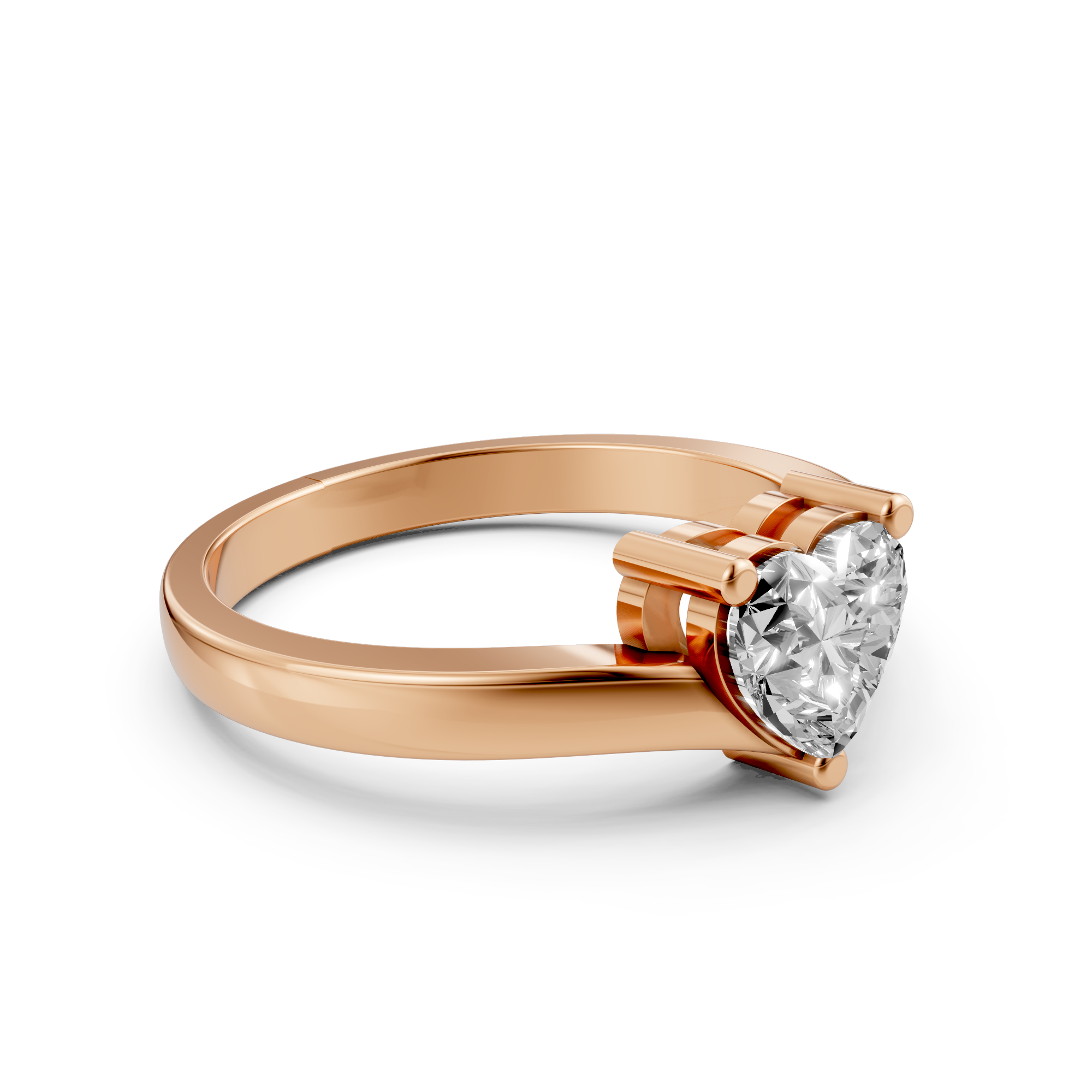 Swerve Heart Engagement Ring 0.9 CT