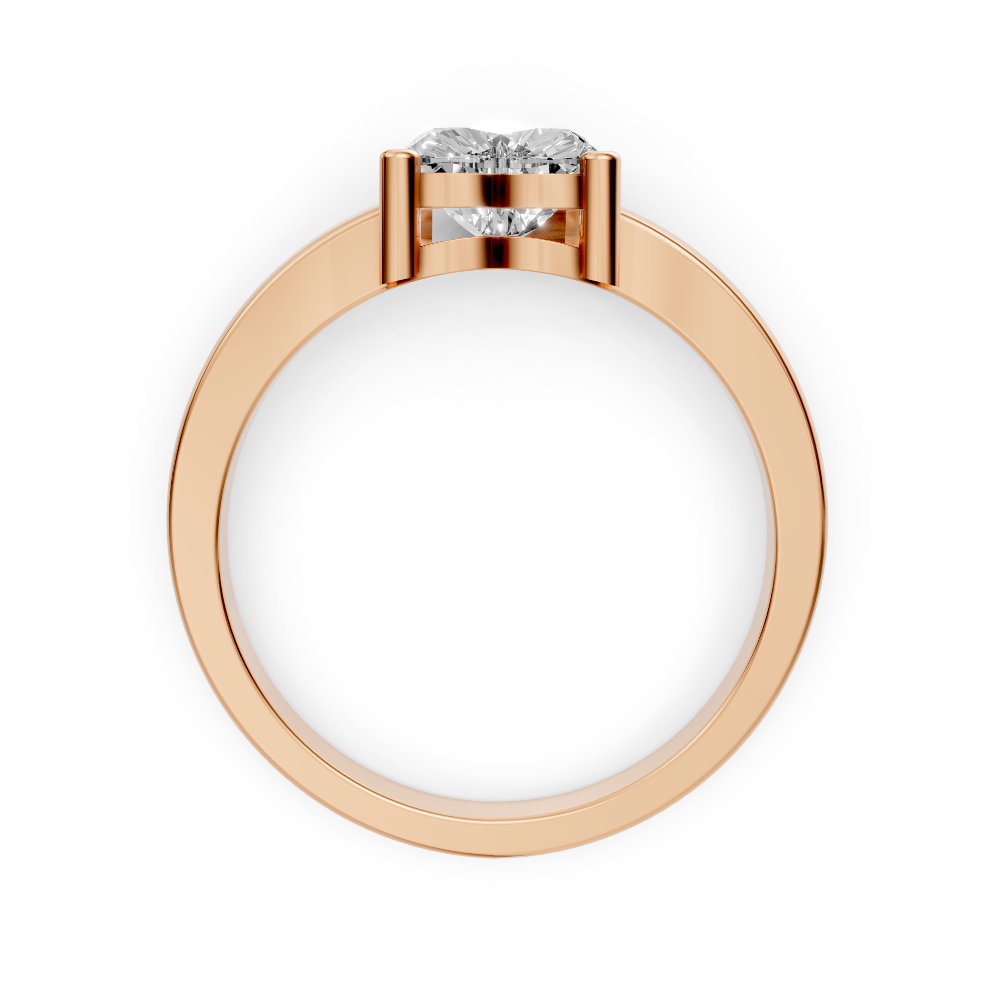 Swerve Heart Engagement Ring 0.9 CT