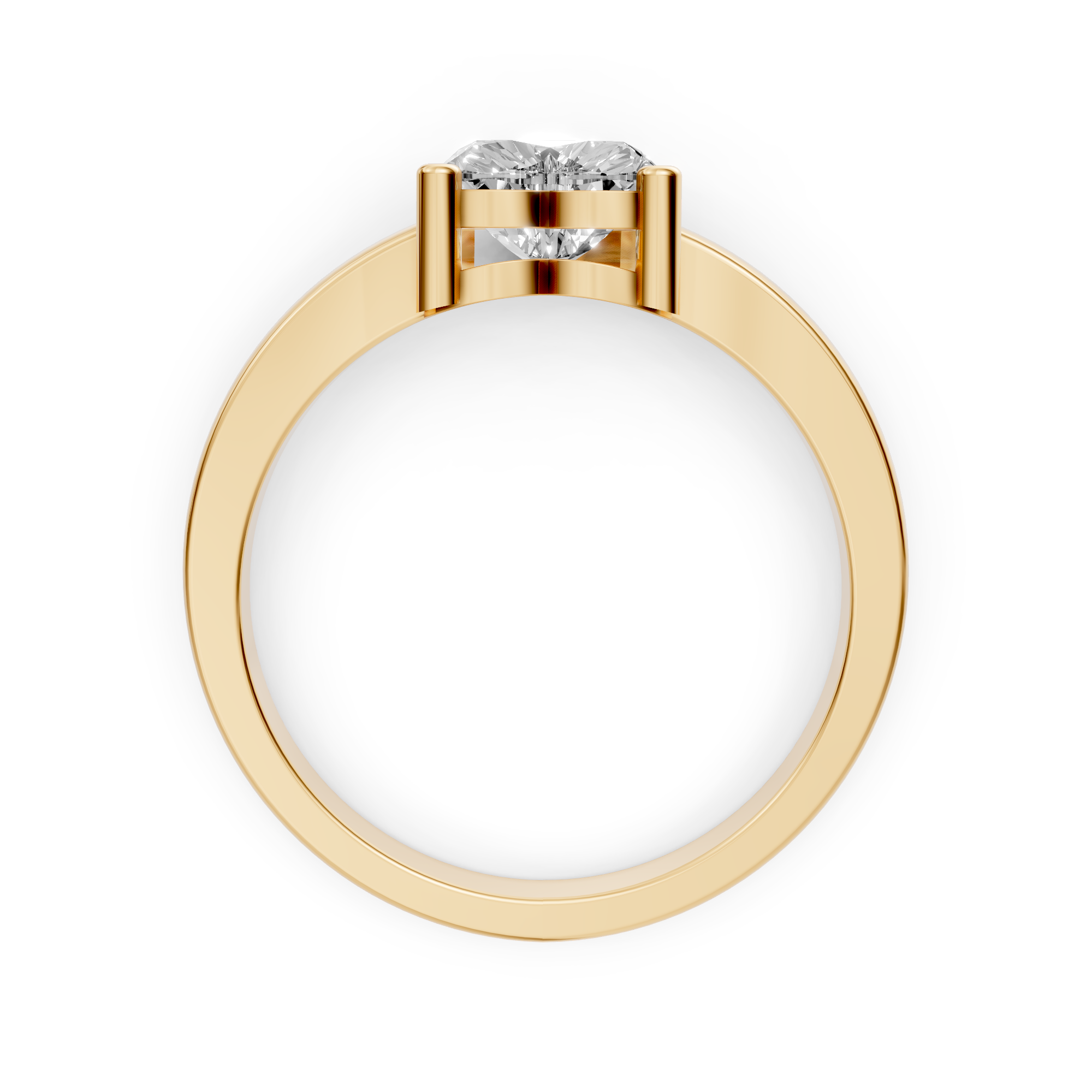 Swerve Heart Engagement Ring 0.9 CT