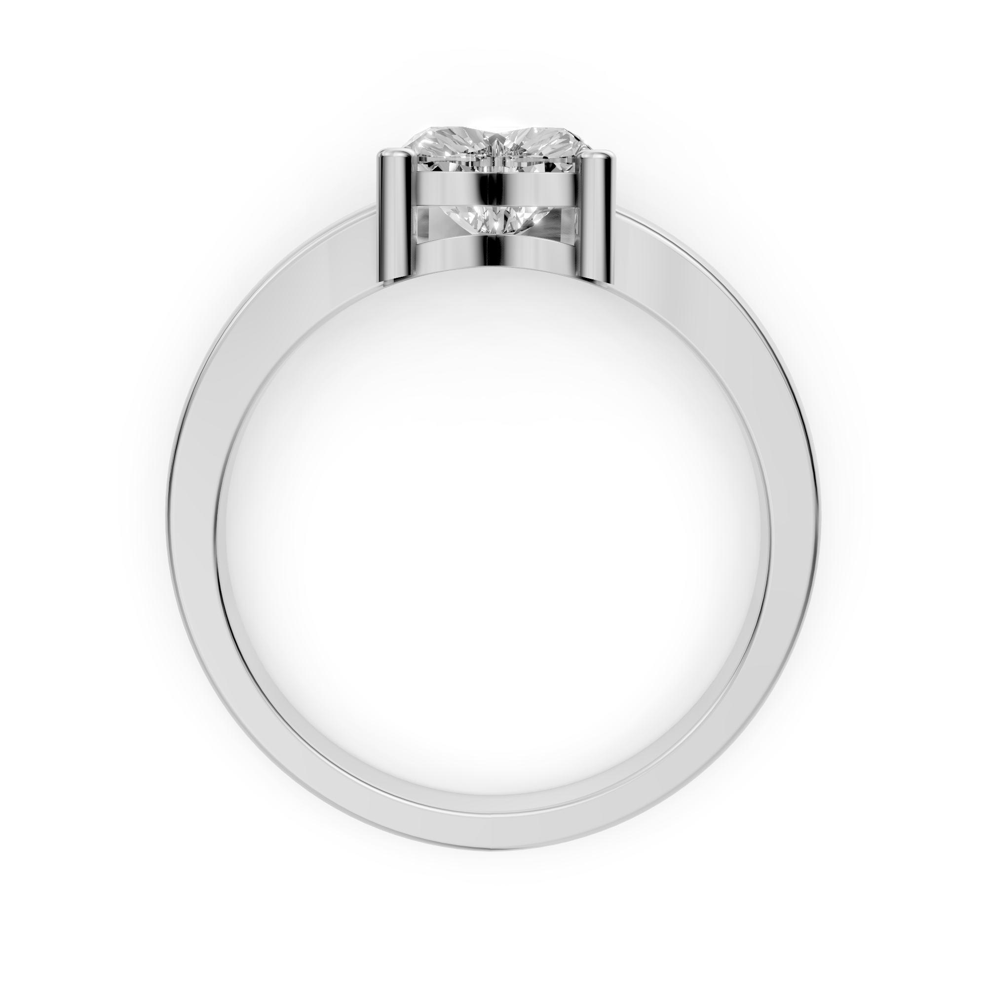 Swerve Heart Engagement Ring 0.9 CT
