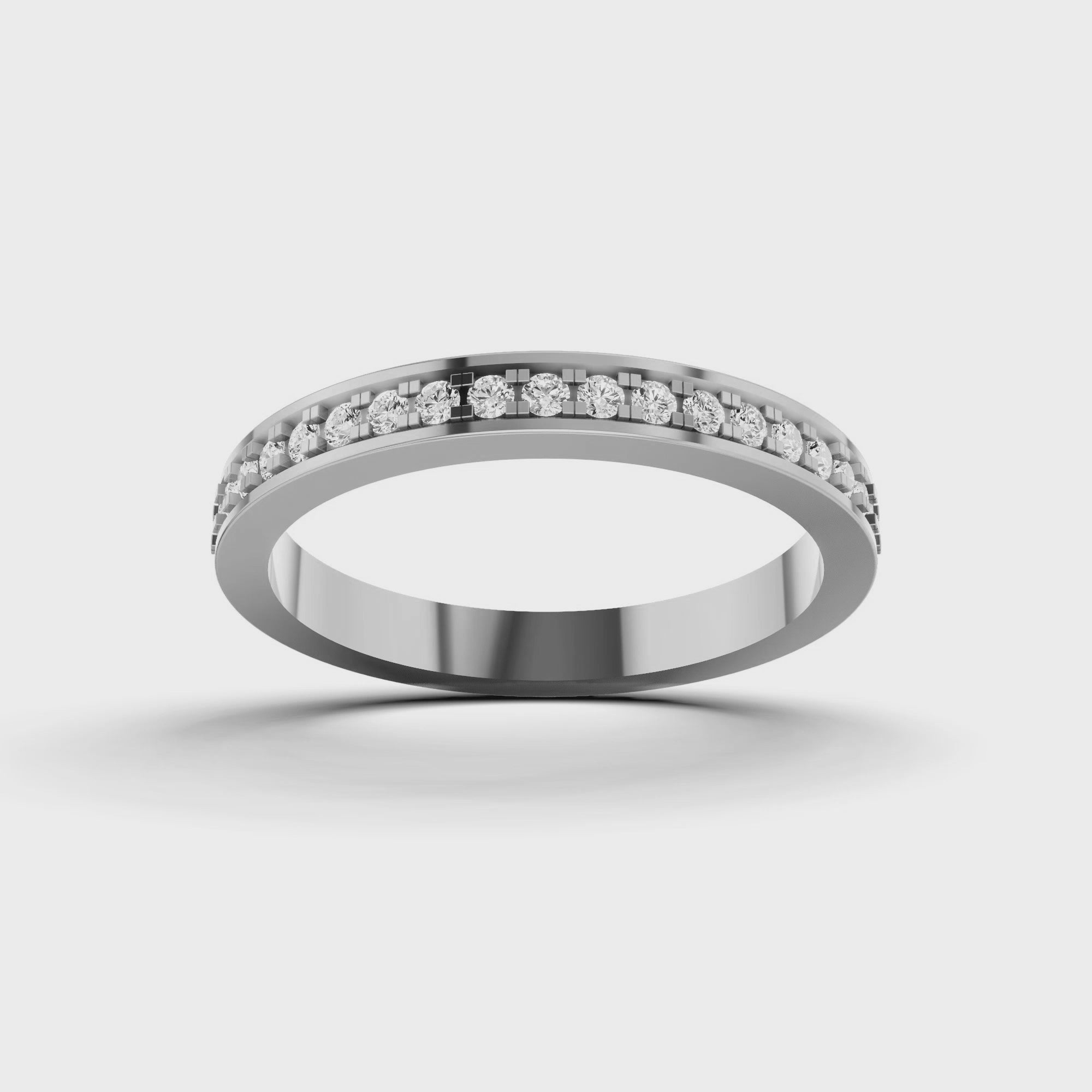 Geometric Channel Eternity Band