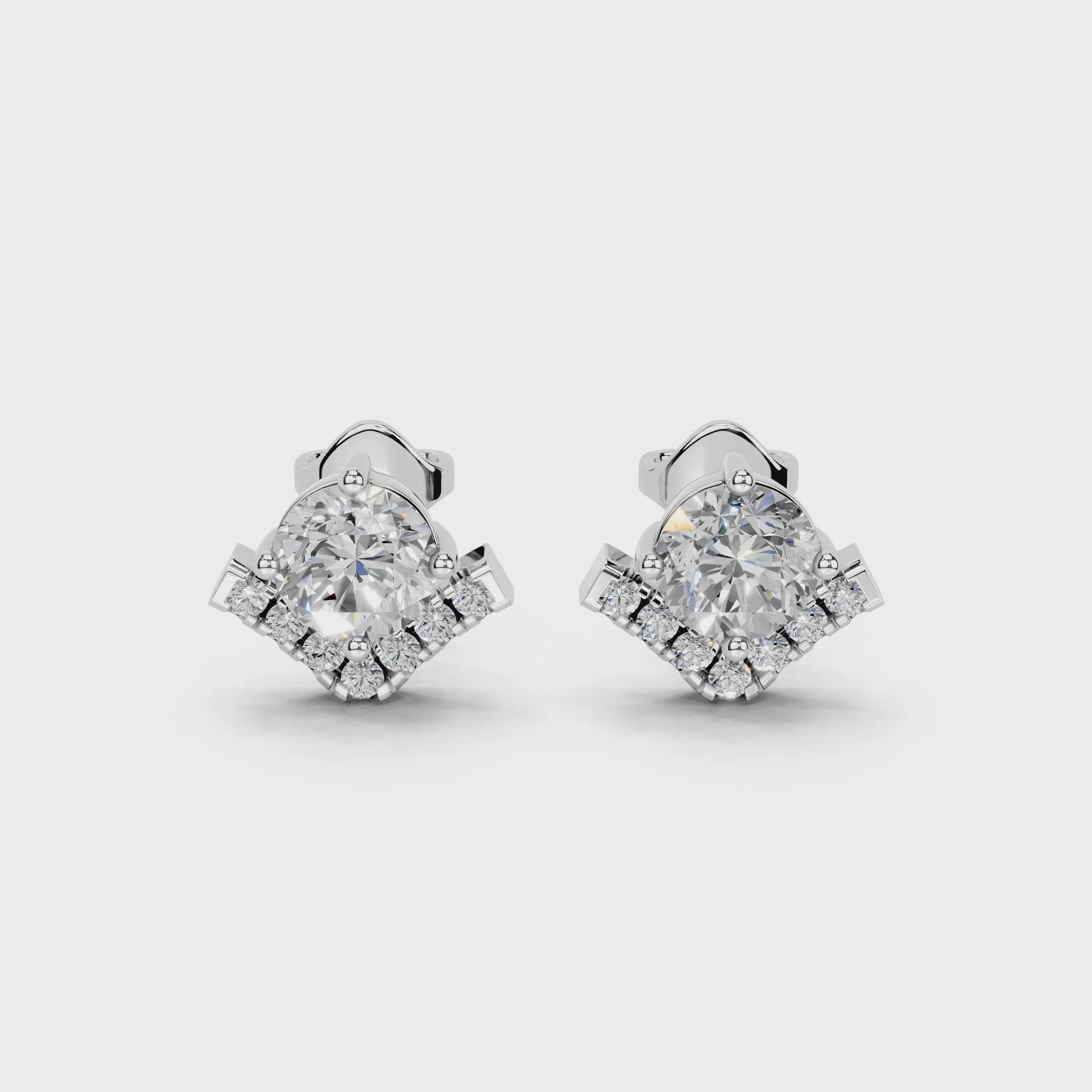 Emerging Round Stud Earrings