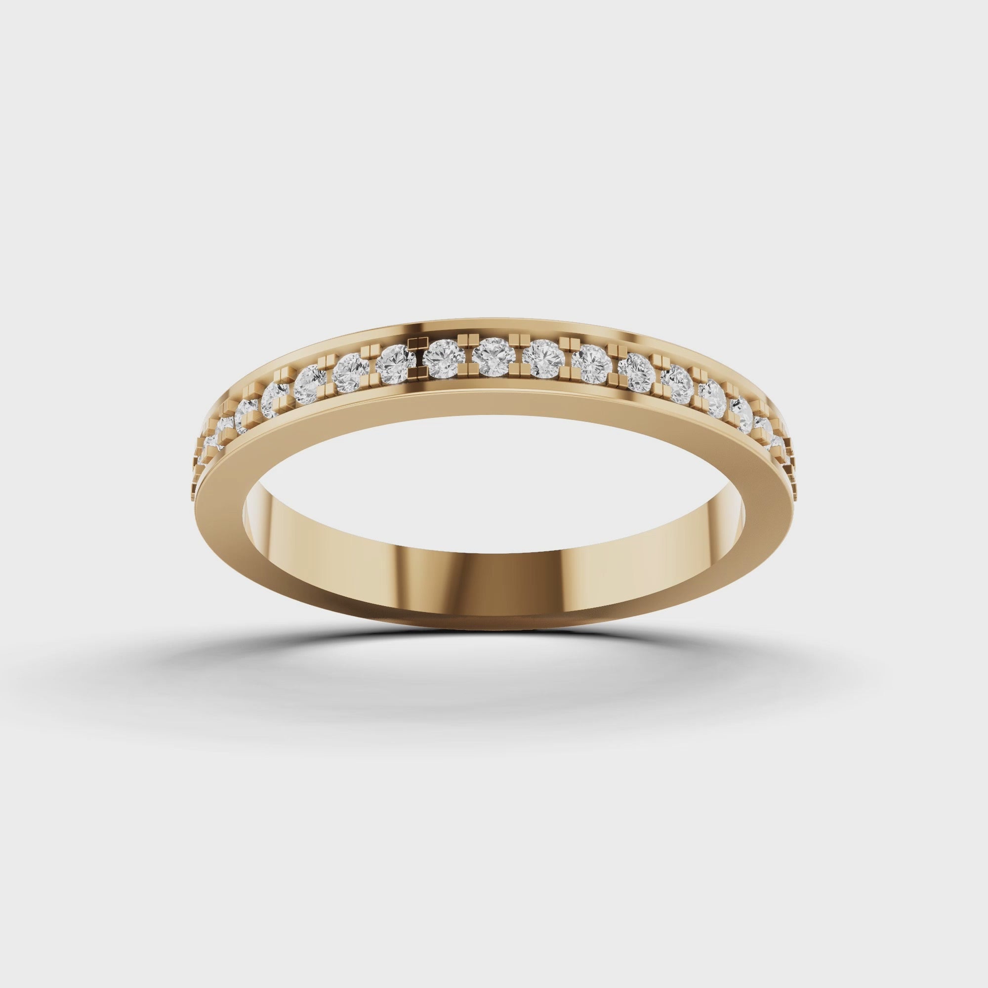 Geometric Channel Eternity Band
