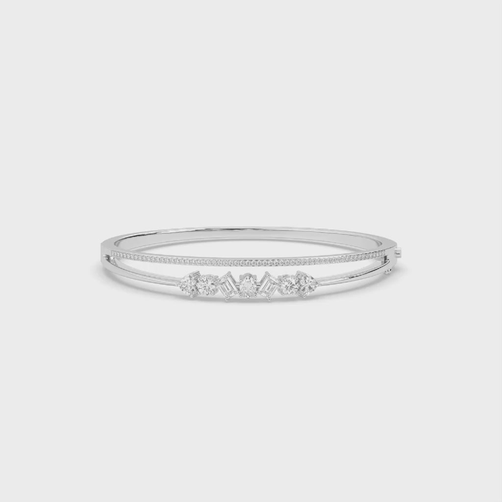 Mixed Diamond Bangle