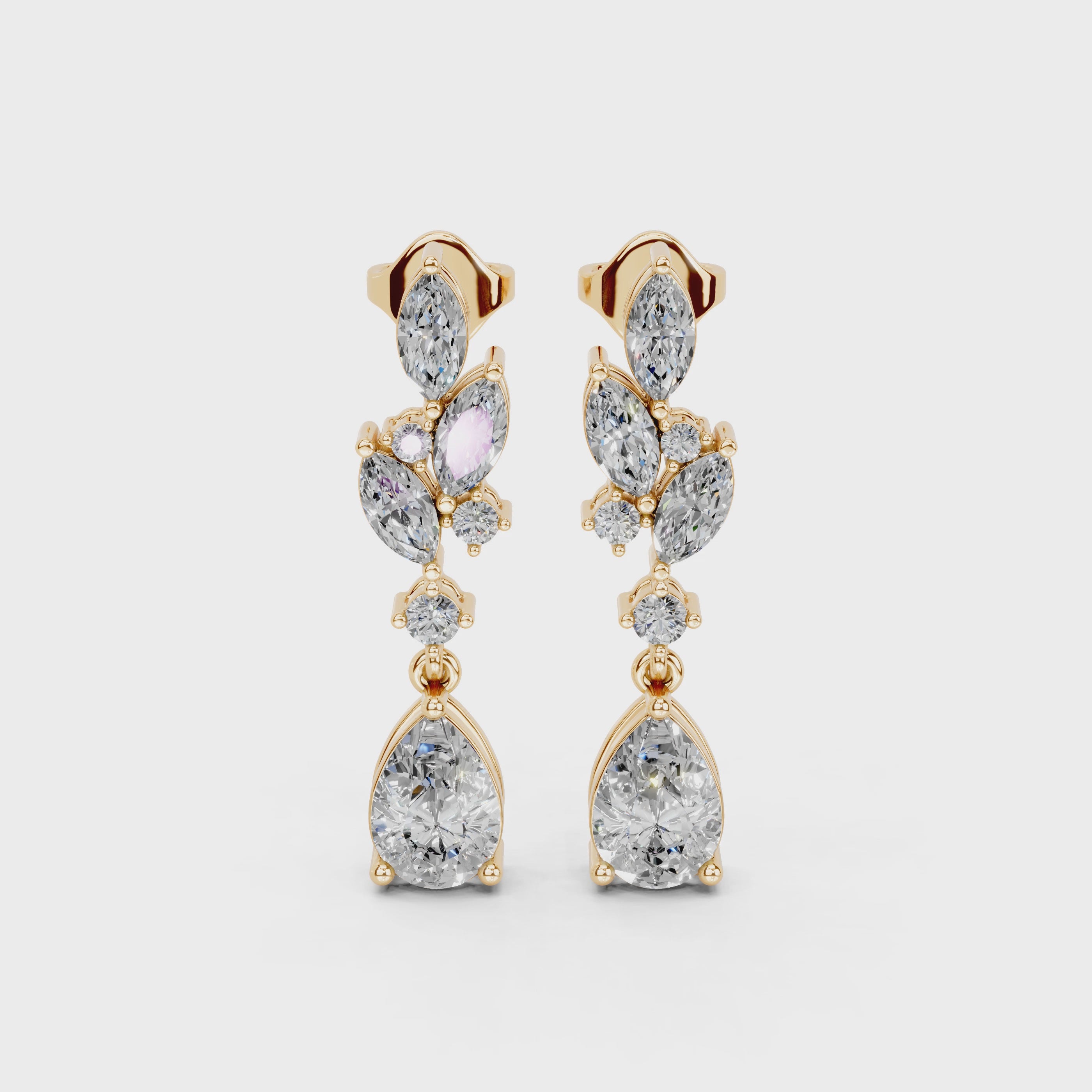 Pear & Marquise Drop Earrings