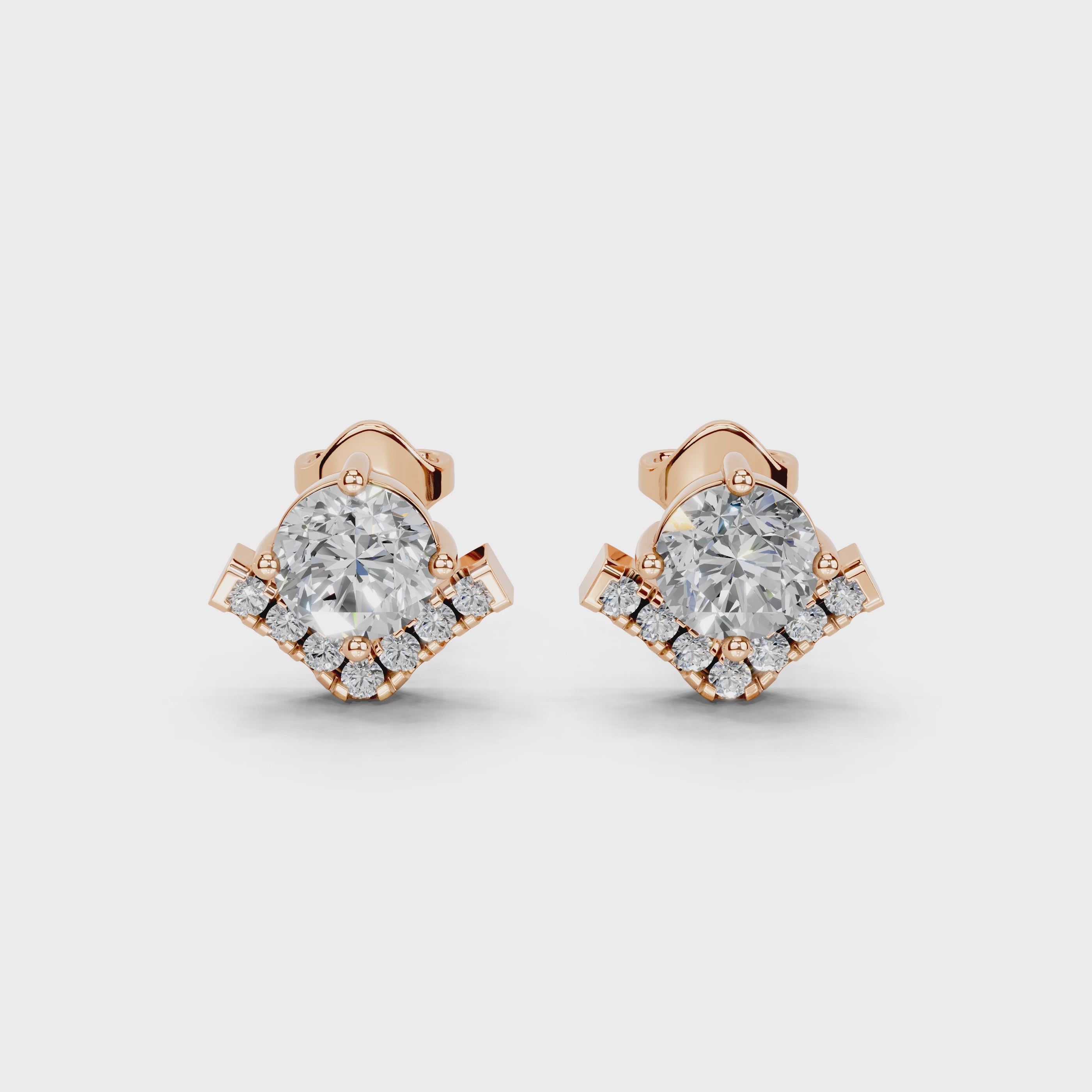Emerging Round Stud Earrings