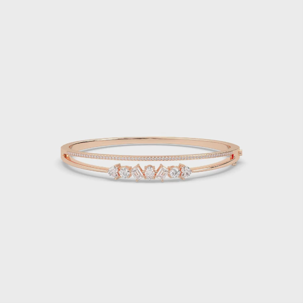 Mixed Diamond Bangle