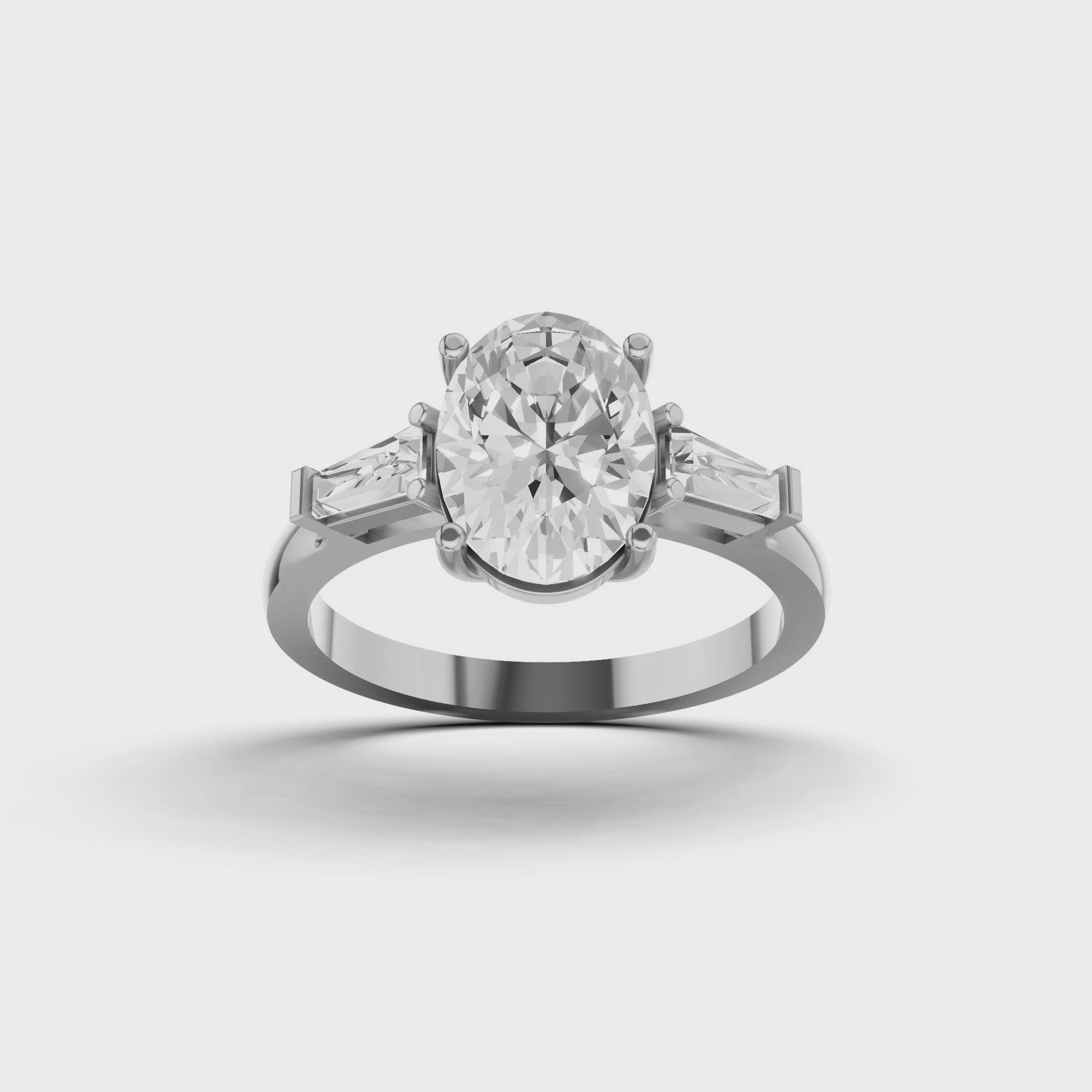 エレガントなオーバルダイヤモンド婚約指輪