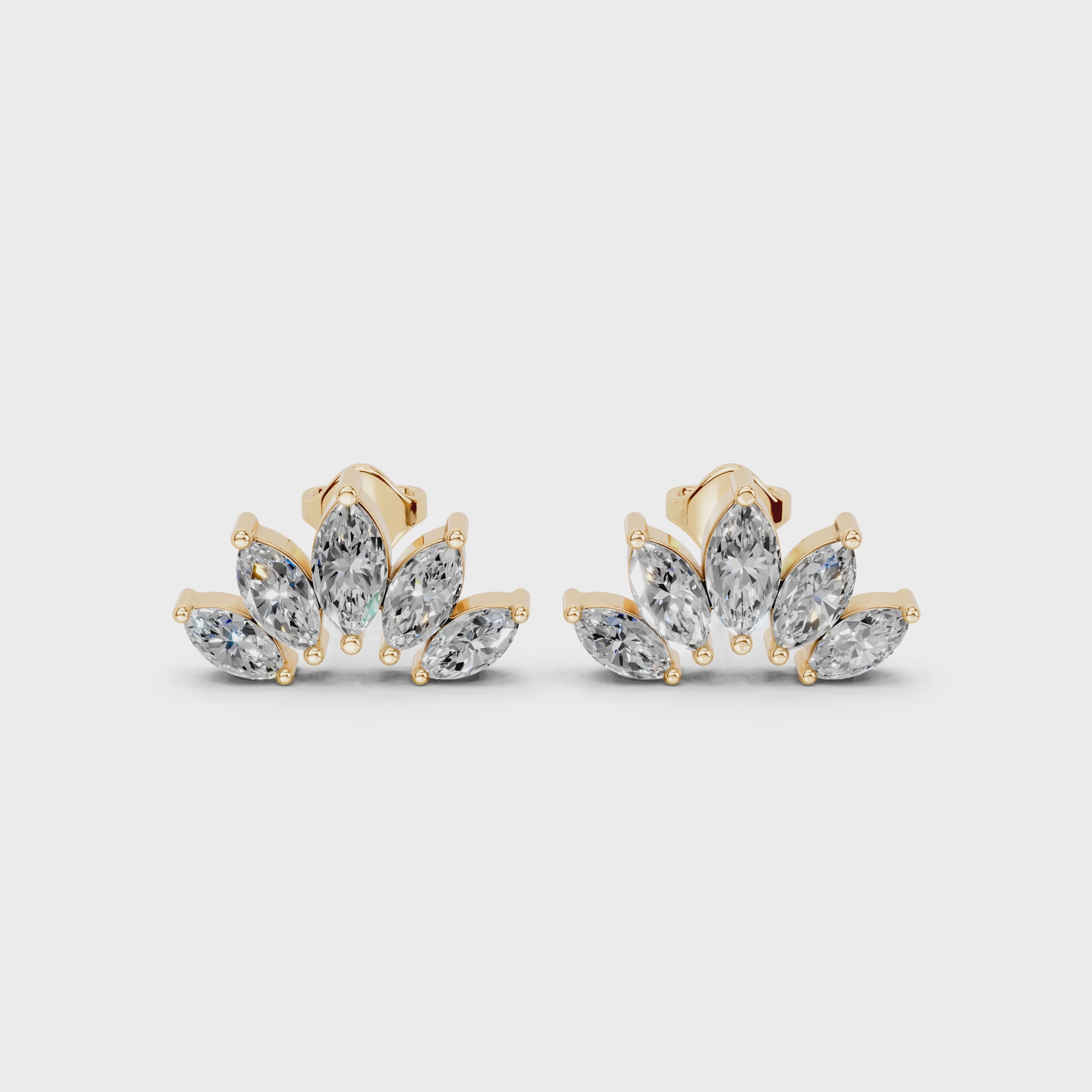 Marquise Cluster Stud Earrings