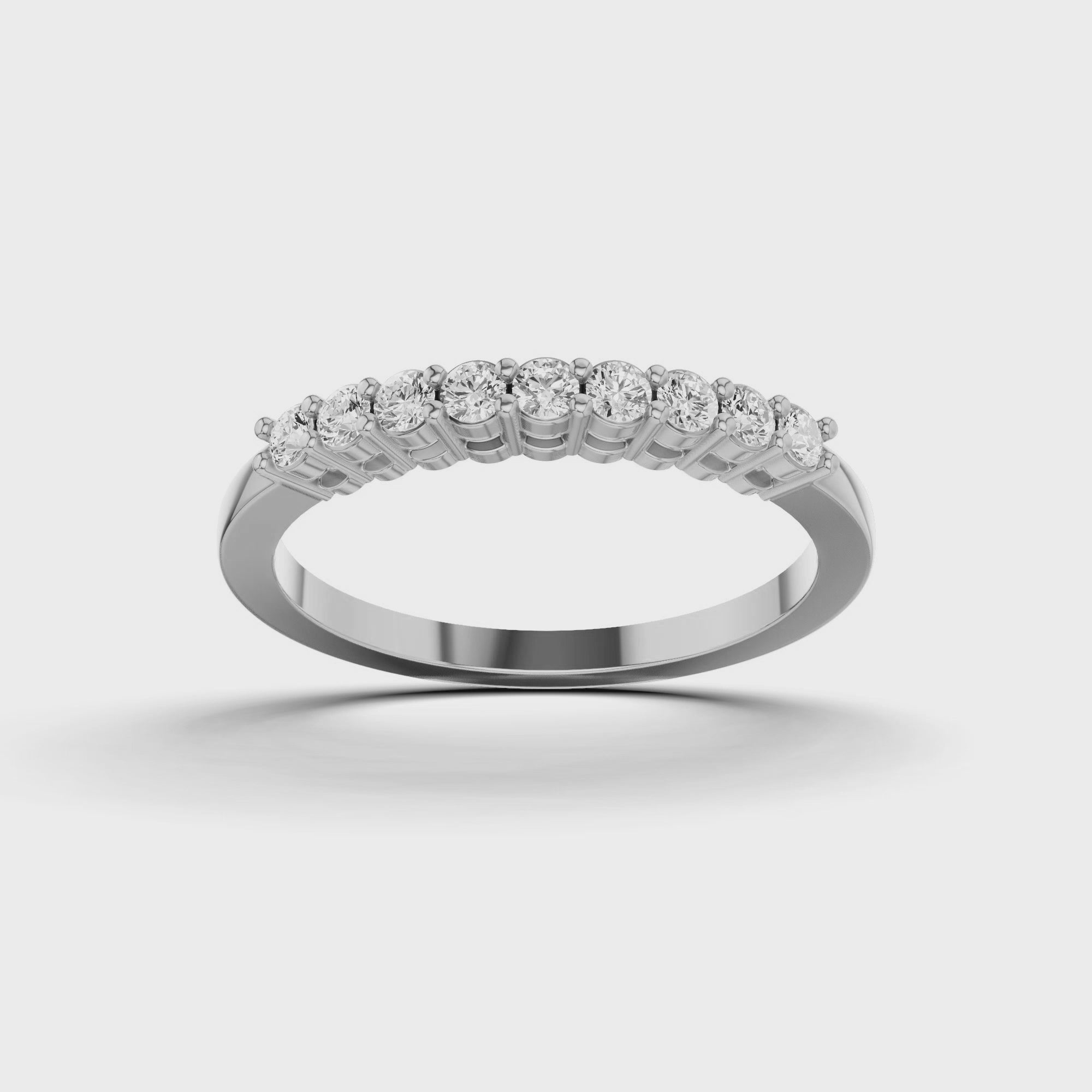 9 Stone Wedding Band