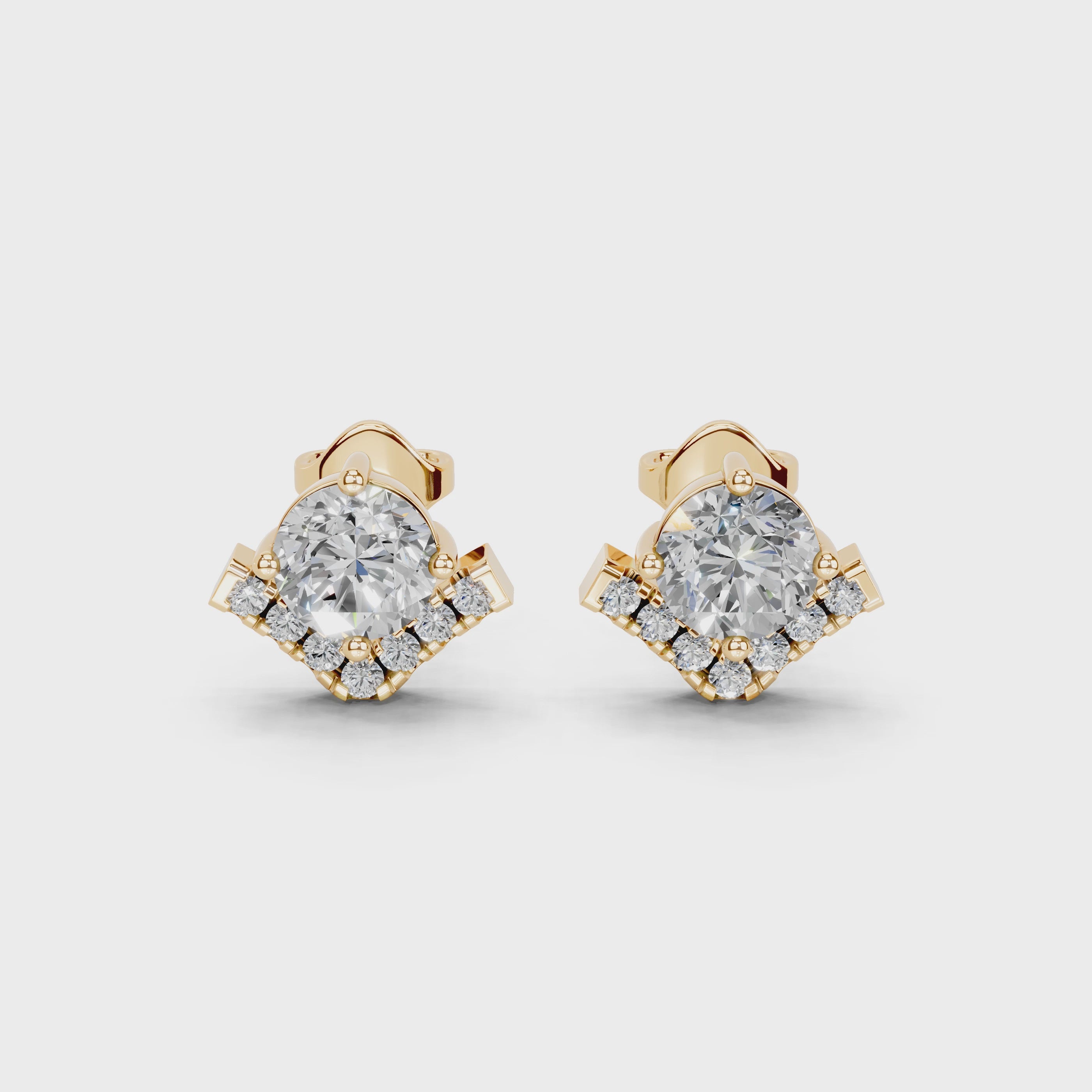 Emerging Round Stud Earrings