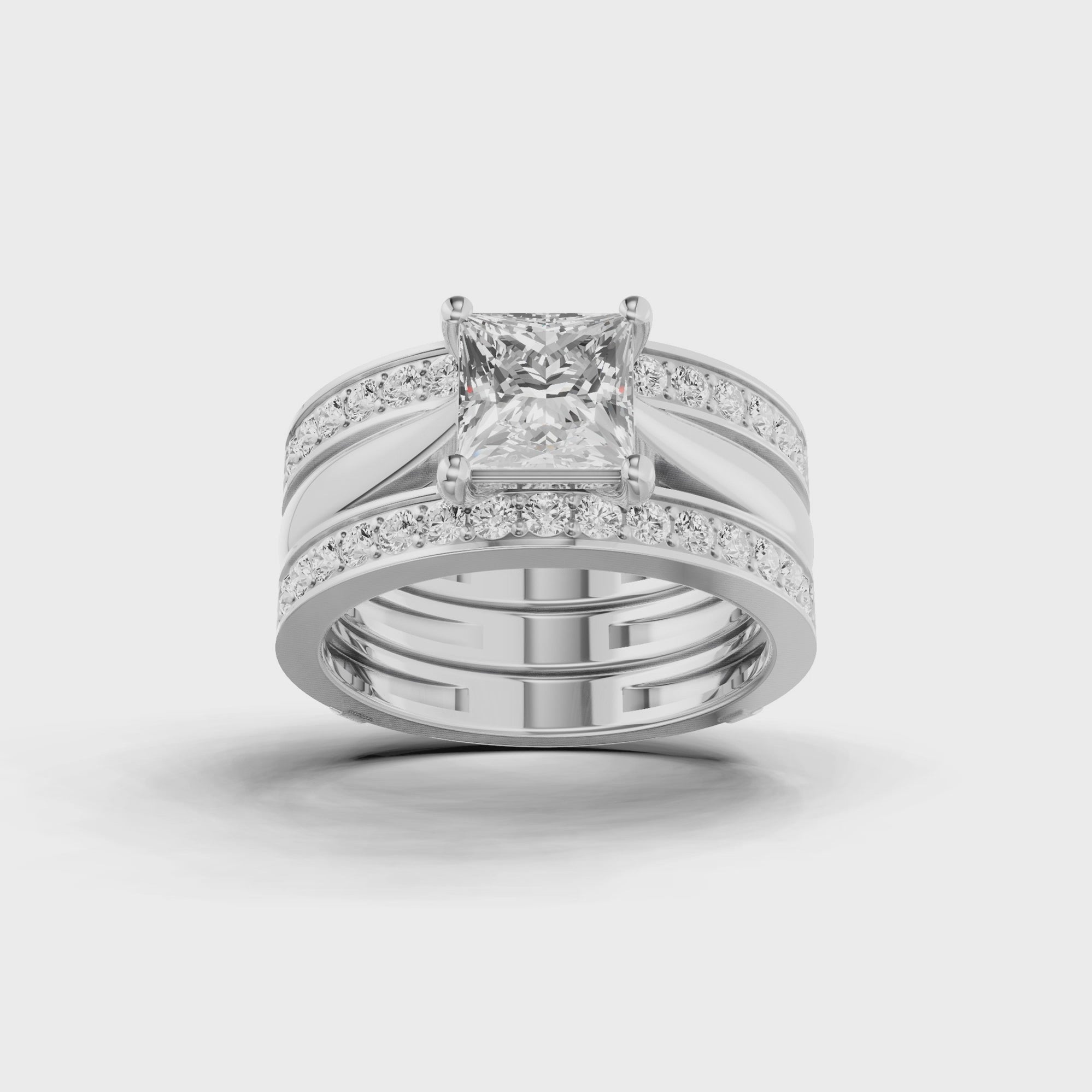 Princess Bridal Ring Set
