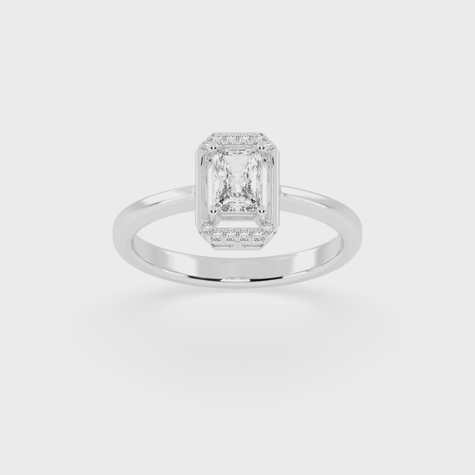 Oval Pave Engagement Ring
