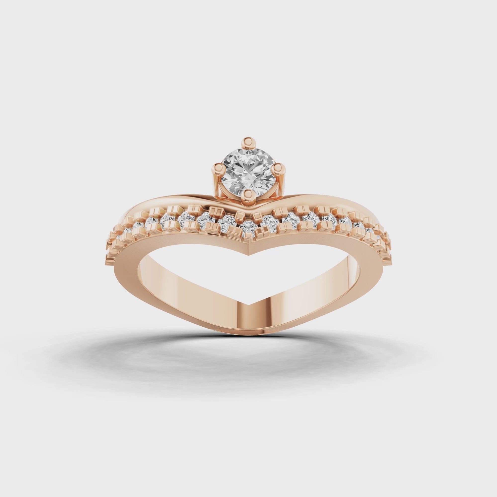 V-Shaped Engagement Ring