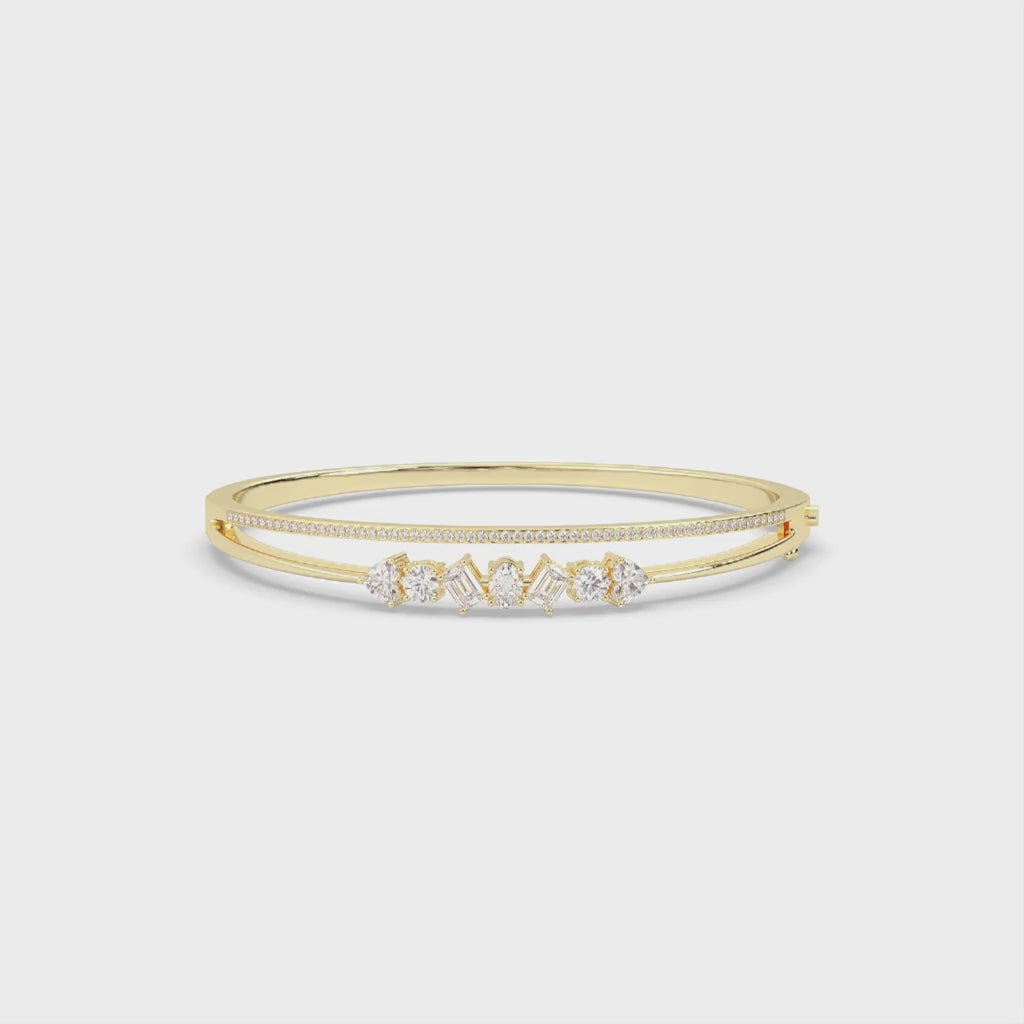 Mixed Diamond Bangle