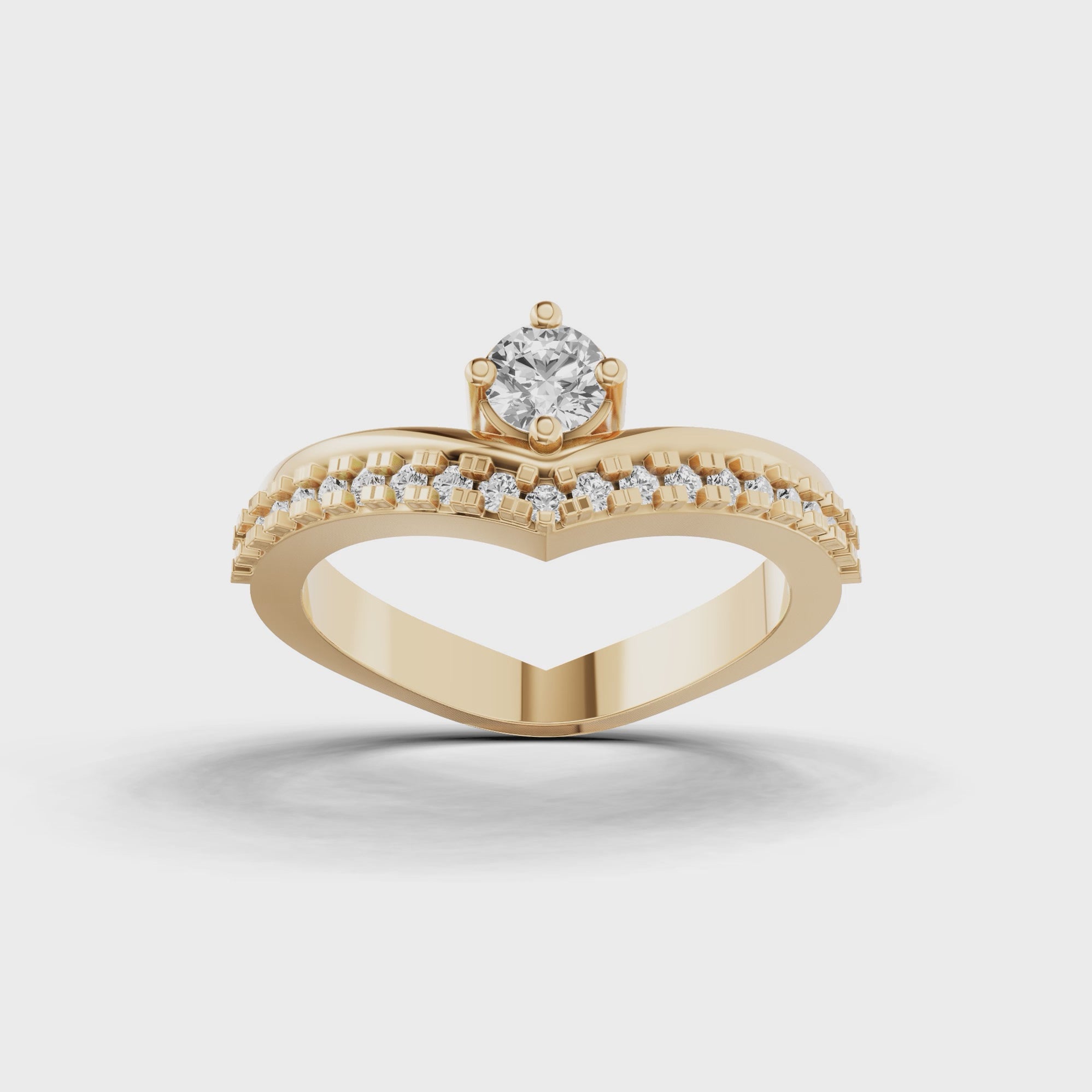 V-Shaped Engagement Ring