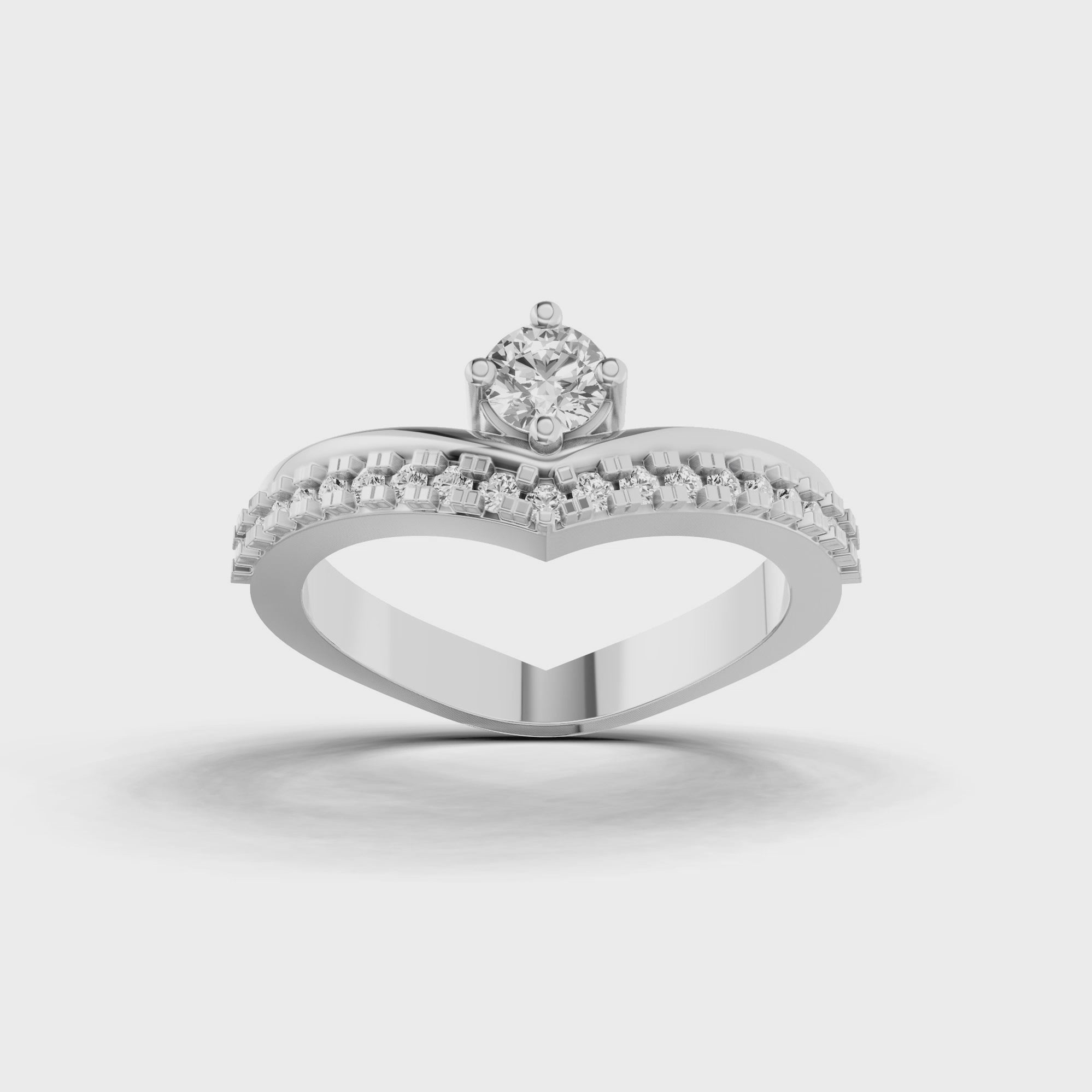 V-Shaped Engagement Ring