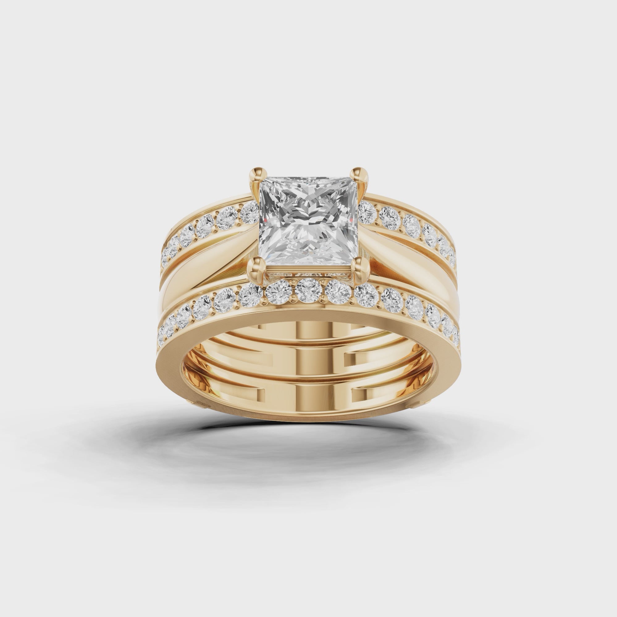 Princess Bridal Ring Set